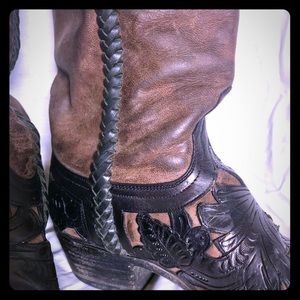 Elegant braided Old Gringo Black & Tan